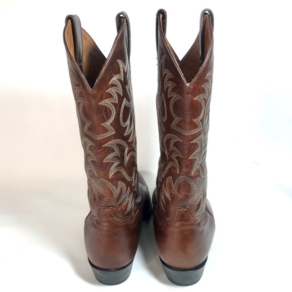 ARIAT Heritage Leather Embroidered Shaft Western Cowboy Boots #34732 - Picture 4 of 14